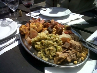 Comida en el teleferico